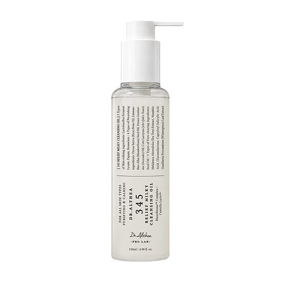 Hidrofilā eļļa ar enzīmiem un skābēm dziļai poru attīrīšanai Dr.Althea 345 Relief Milky Cleansing Oil
